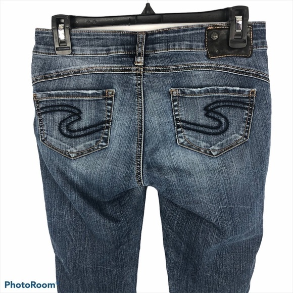 SILVER Women’s Blue Jean Jeggings 1/2 CAMDEN ROSE - Picture 5 of 14